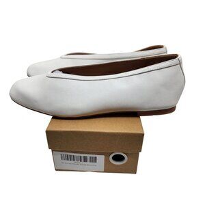 White Leather Womens Flats Shoes Size 10.5